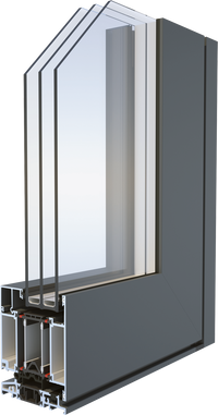 DECEUNINCK DECALU 88 aliuminio durų profilis